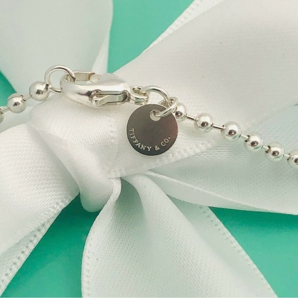 18" Tiffany & Co Dog Chain Bead Necklace in Sterling Silver SOLD!! - Picture 2 of 4